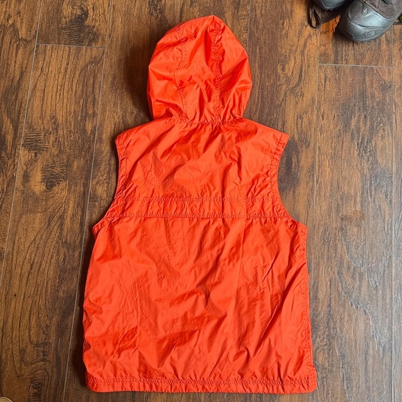 Mens Vest Size Medium Orange Hiking Hoodie Utility (J2) - Picture 5 of 6